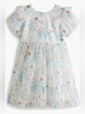 NWT Laura Ashley Kids' Floral Puff Sleeve Party Dress - Girls' 3T